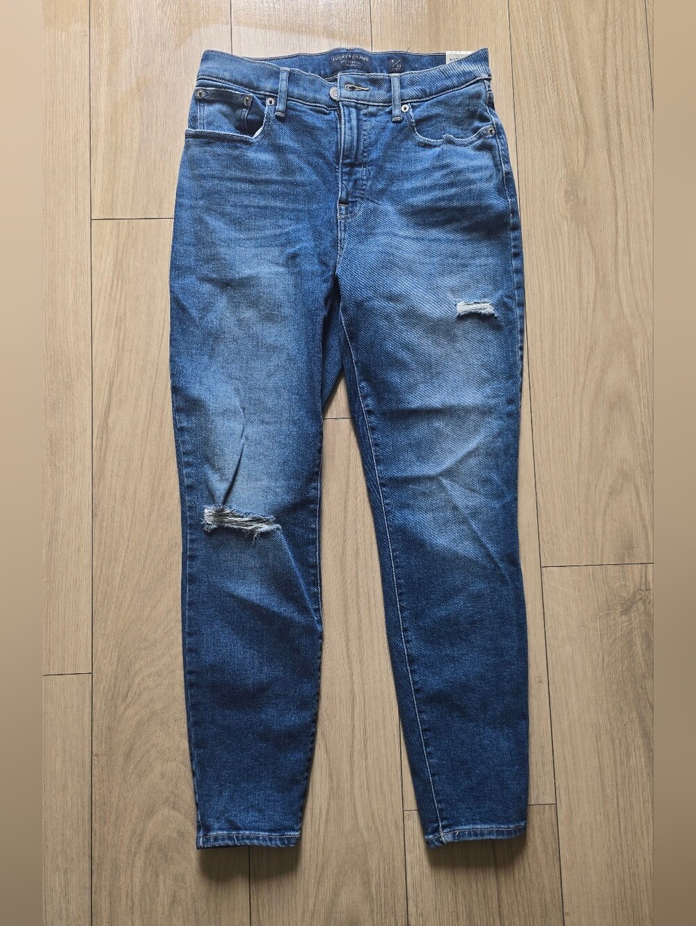 NWT Lucky Brand Women's Distressed Brigette Skinny Ankle Jeans | Size 8/29a